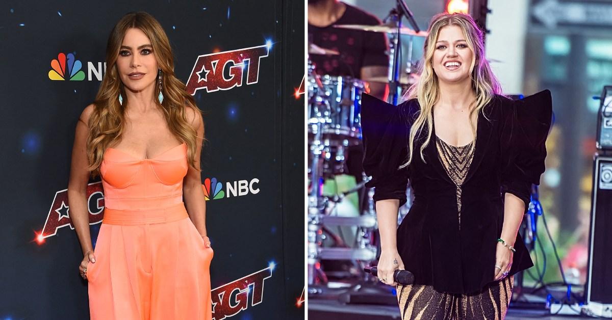 sofia vergara interrupts kelly clarkson transformation griselda looks slight